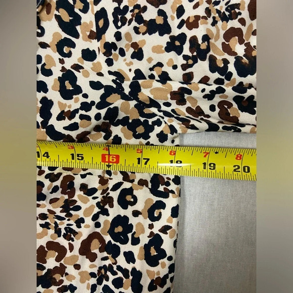 Maeve Anthropologie Katia Ruffled cheetah printed Button-down Blouse Sz 0 - Picture 15 of 15